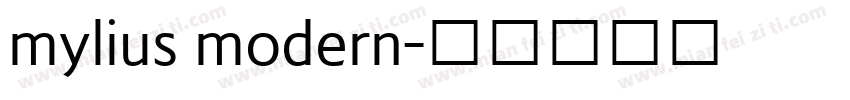 mylius modern字体转换